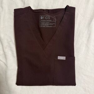 Figs Catarina One Pocket Scrub Top Espresso